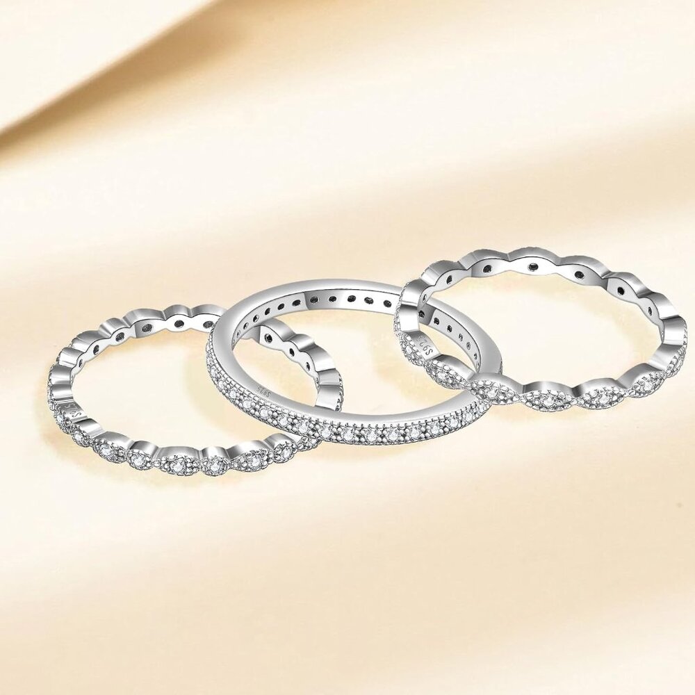 Handcrafted 925 Sterling Silver Stackable Rings W… - image 4